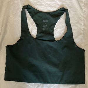 Moss Green Paloma girlfriend collective Longline Bra